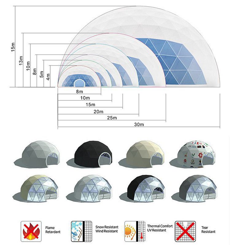 sphere dome tent feature