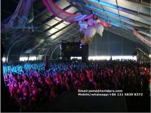 Prozirni krov krivulja oblika struktura šator nadstrešnica za vanjski koncert Party